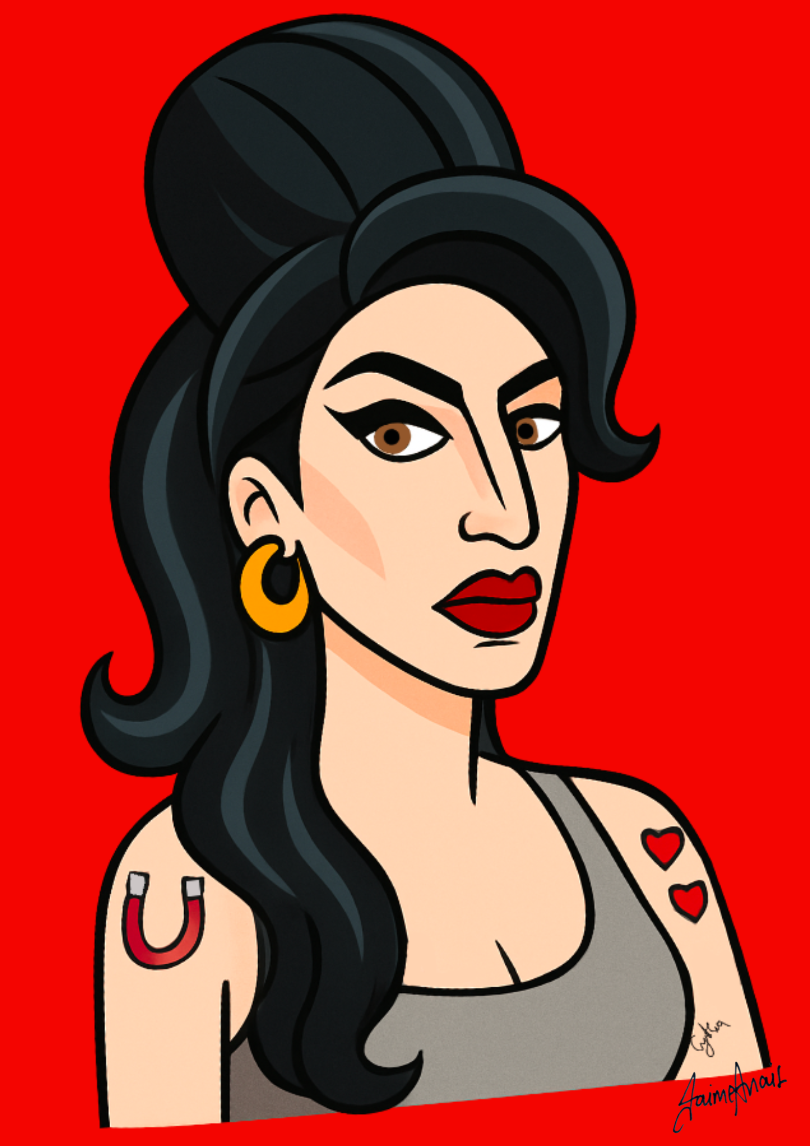 Amy Winehouse Cartoon Drawing